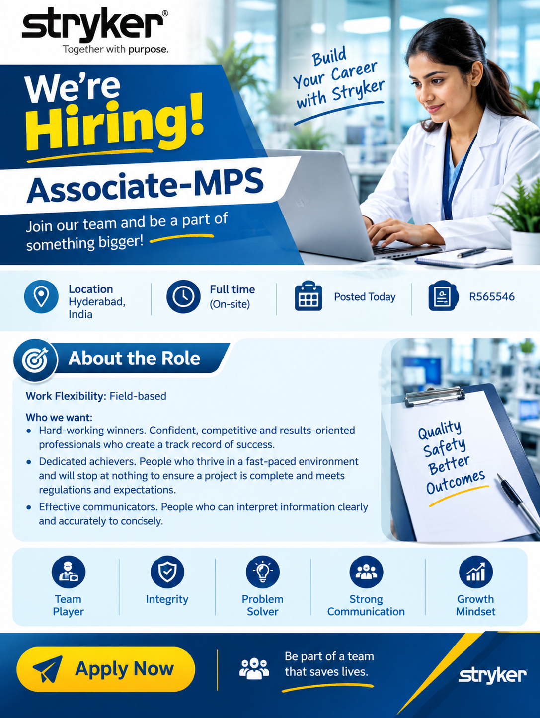 Stryker Associate-MPS Jobs Hyderabad 2026