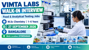 Vimta Labs Walk-In Interview 2026