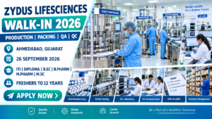 Zydus Lifesciences Walk-In Interview 2026