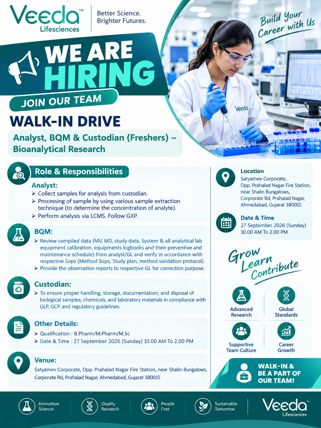 Veeda Lifesciences Walk-In Interview 2026