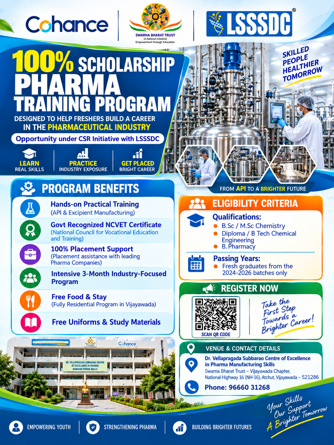 100% Scholarship Pharma Training Program 2026