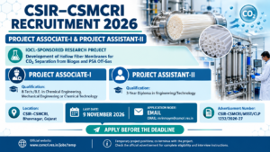 CSIR CSMCRI Recruitment 2026