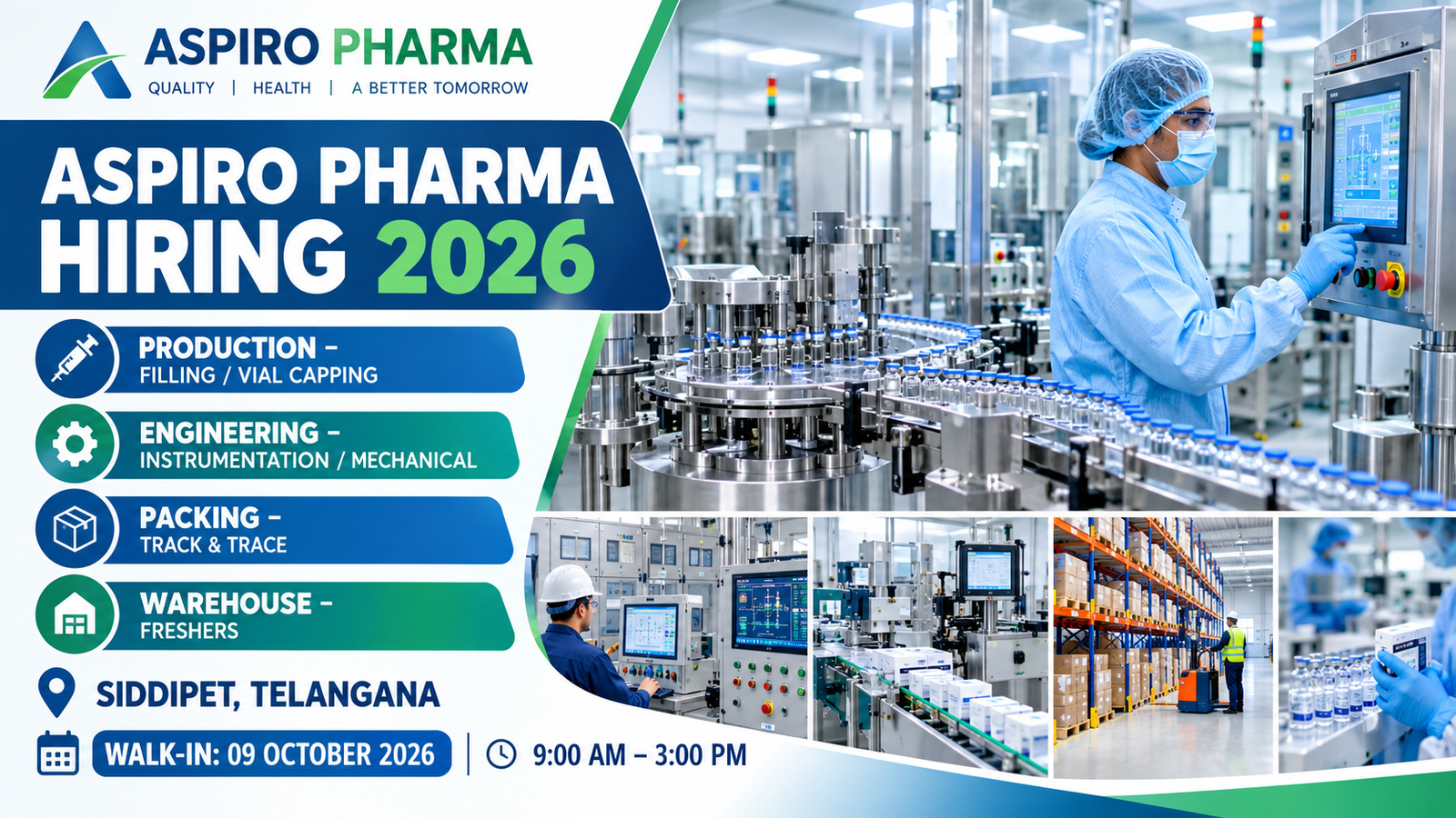Aspiro Pharma Walk-In Interview 2026