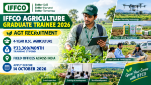 IFFCO Agriculture Graduate Trainee Recruitment 2026