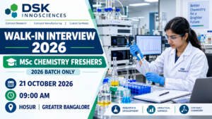 DSK InnoSciences Walk-In Interview 2026