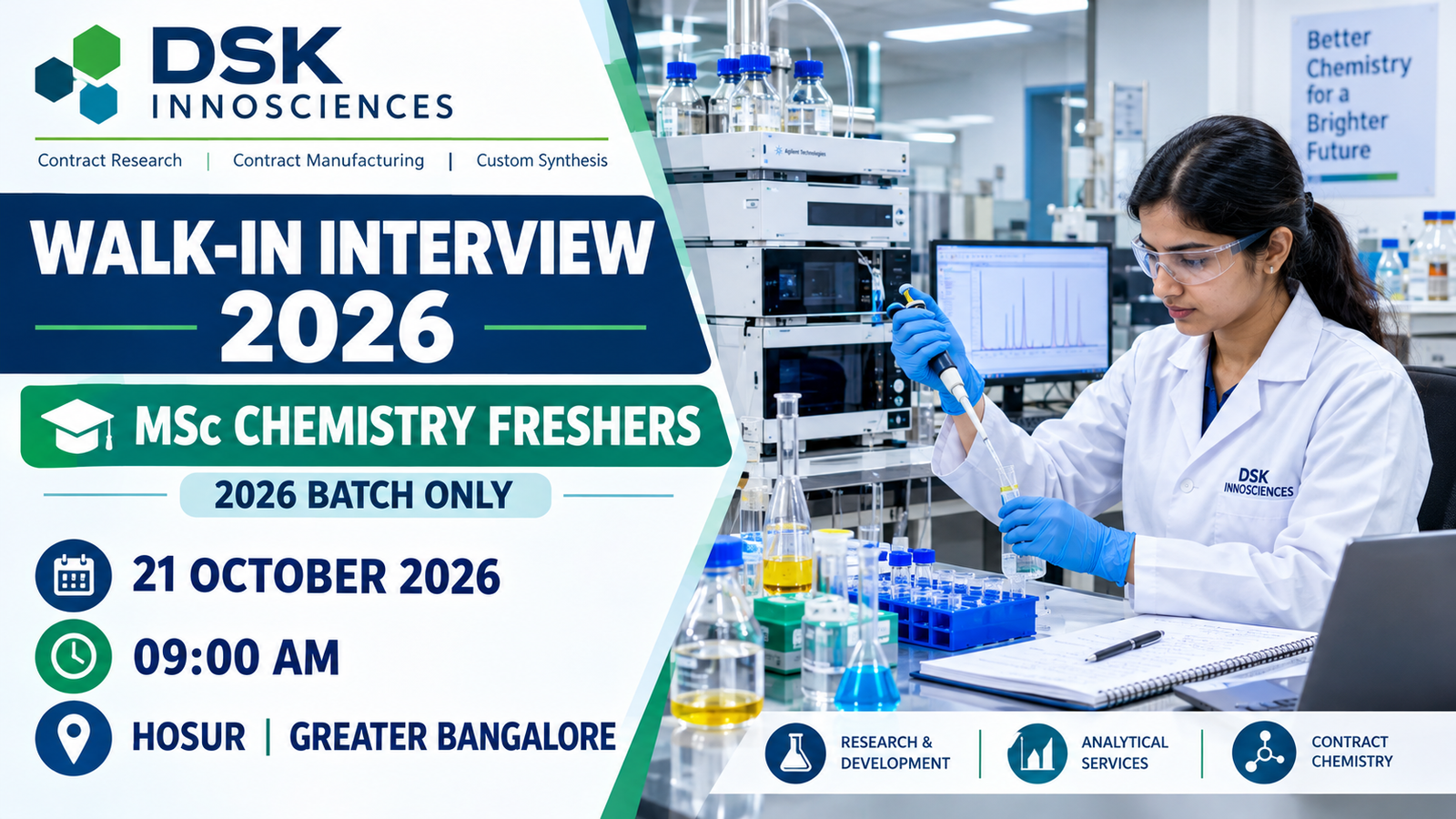 DSK InnoSciences Walk-In Interview 2026