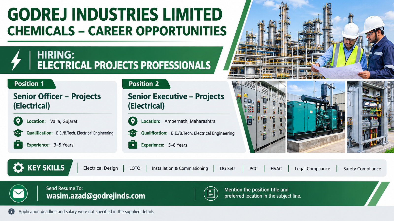 Godrej Chemicals Jobs 2026