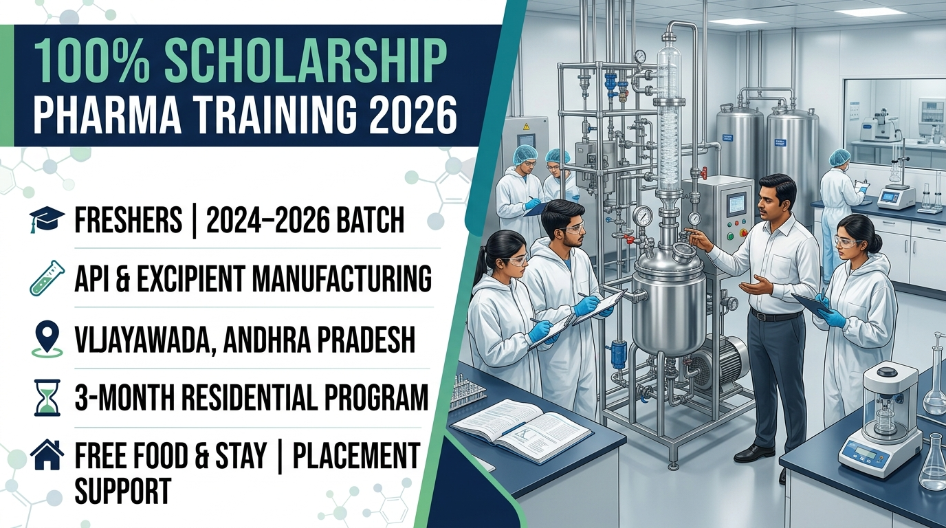 100% Scholarship Pharma Training Program 2026