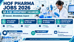 HOF Pharma Jobs 2026