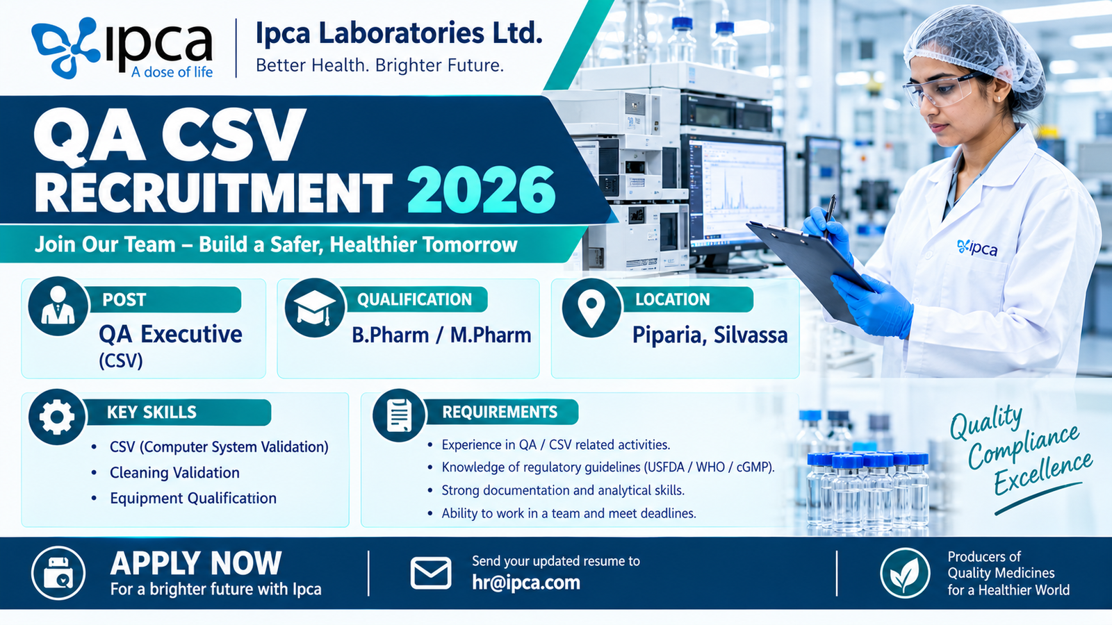 Ipca Laboratories Jobs 2026