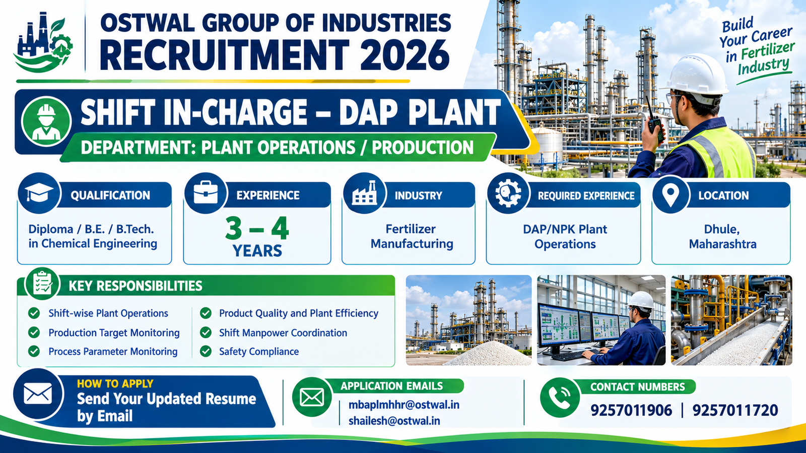 Ostwal Recruitment 2026_ DAP Plant Careers