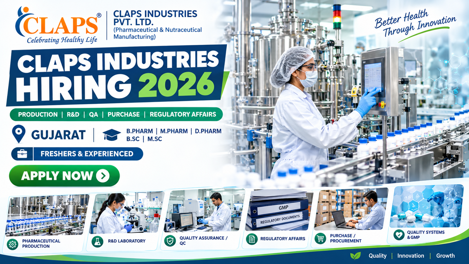 Claps Industries Jobs 2026