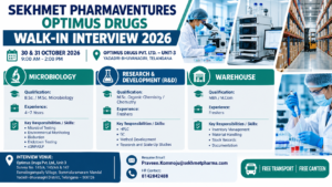 Sekhmet Pharmaventures Walk-In Interview 2026