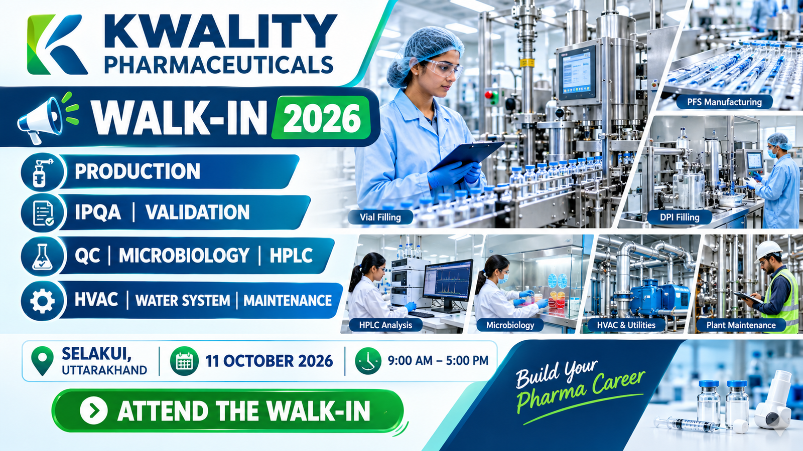 Kwality Pharmaceuticals Walk-In Interview 2026