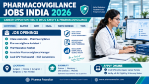 Pharmacovigilance Jobs India 2026