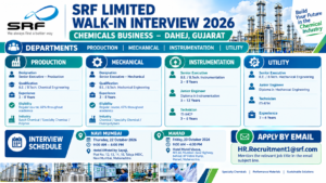 SRF Limited Walk-In Interview 2026 Poster