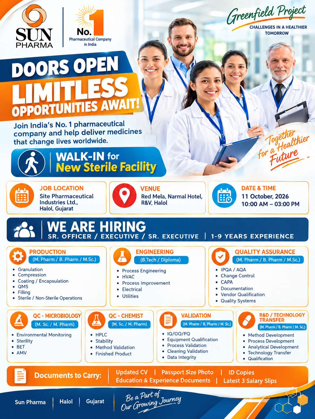 Sun Pharma Walk-In Interview 2026