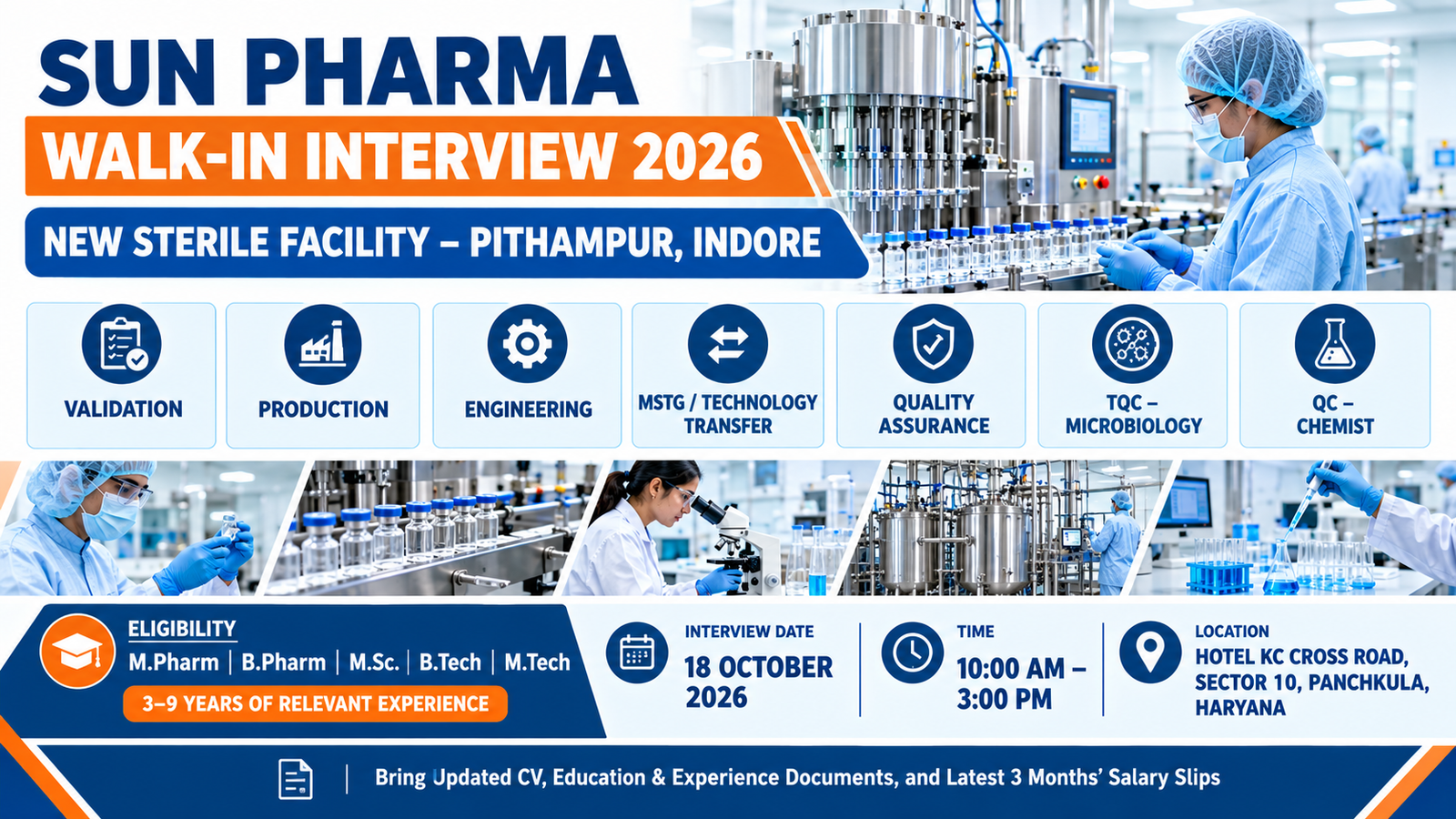 Sun Pharma Walk-In Interview 2026