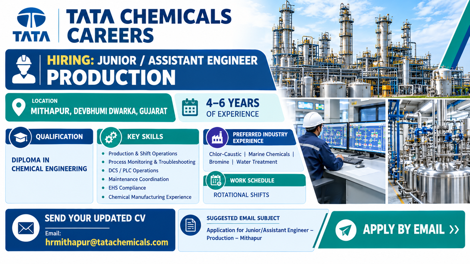 TATA CHEMICALS JOBS 2026