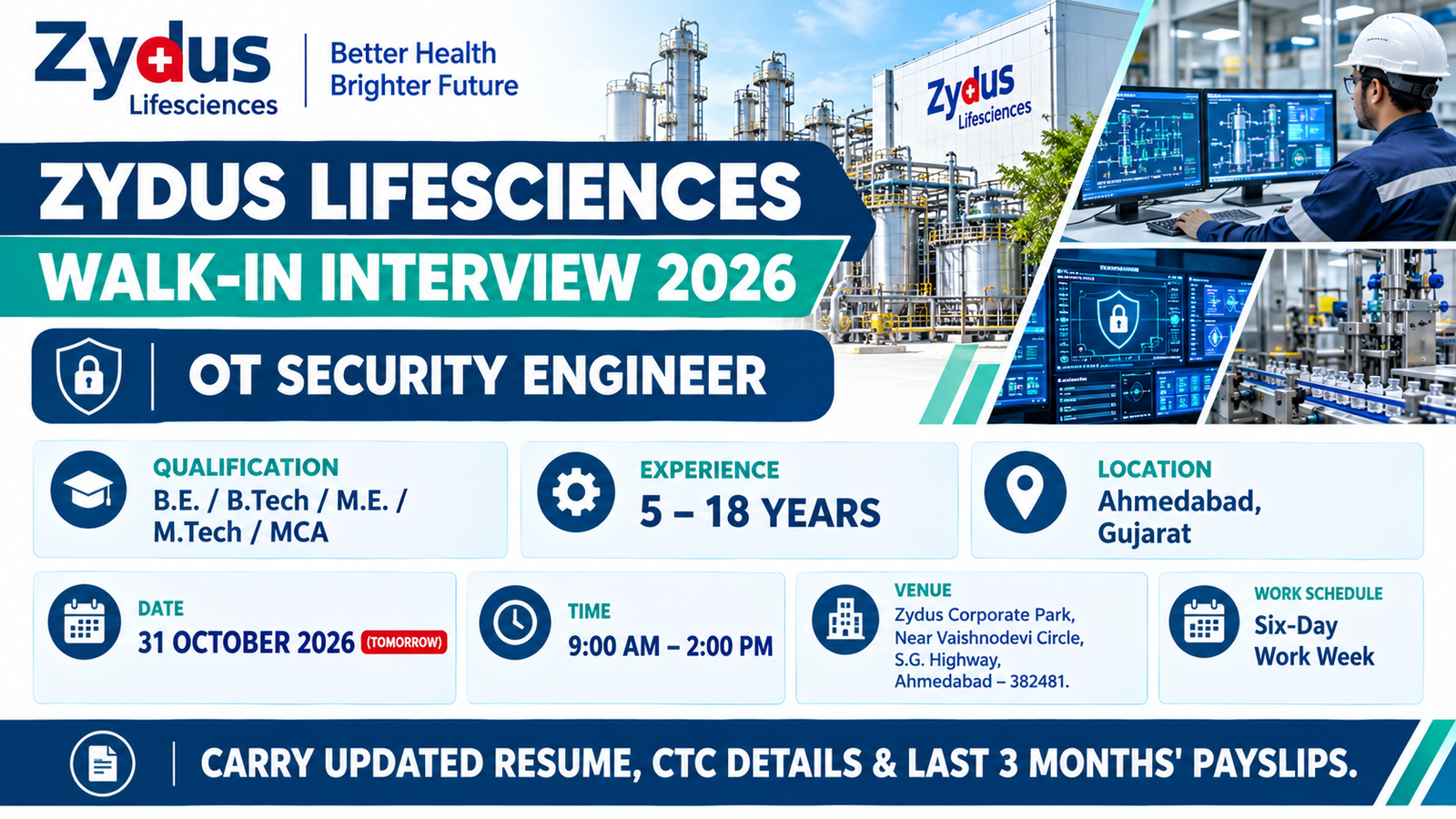 Zydus Lifesciences Walk-In Interview 2026