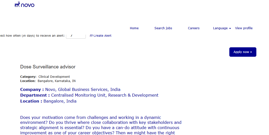 Novo Nordisk Dose Surveillance Advisor Jobs 2026