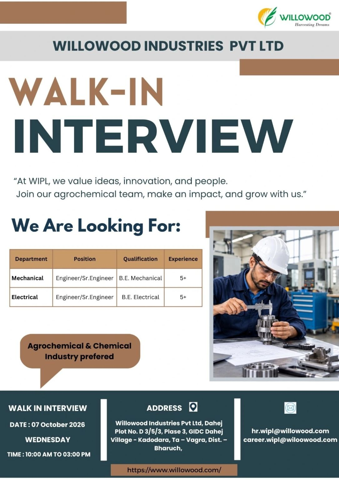 Willowood Industries Hiring 2026